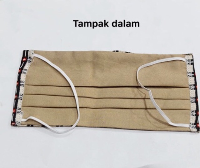 [Ready Stock] Mask cover motif polos 2 sisi / Penutup wajah kain 2 lapis dengan kantong tissue