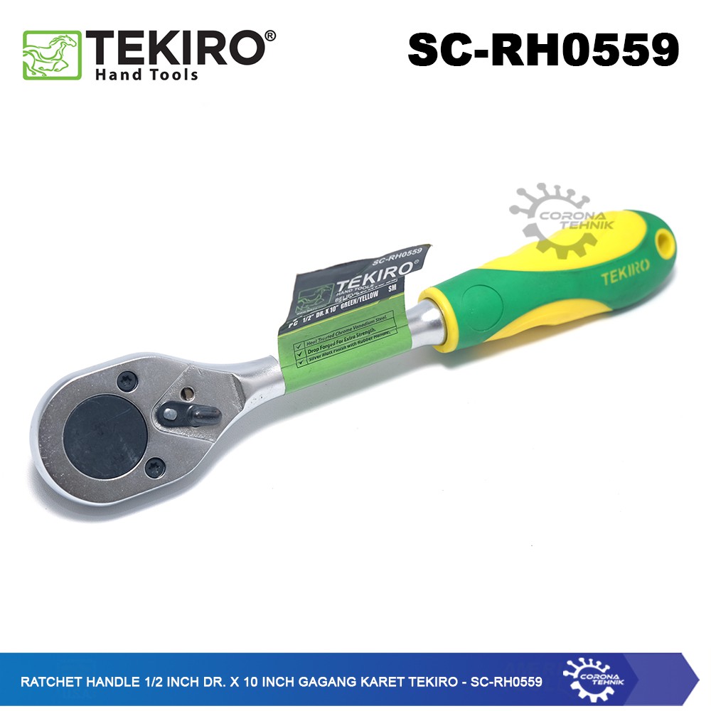 SC-RH0559 - Ratchet Handle 1/2 Inch DR. x 10 Inch Gagang Karet Tekiro