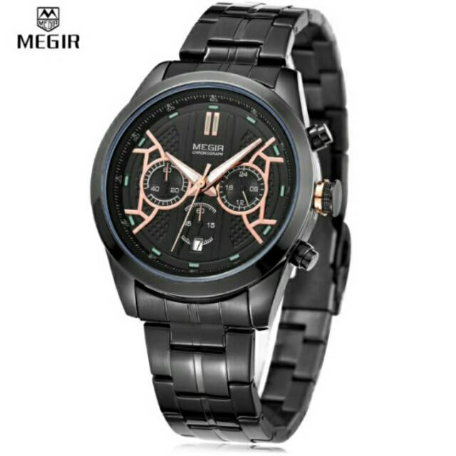 MEGIR 3016 Male Quartz Watch Chronograph 24 Hours Display