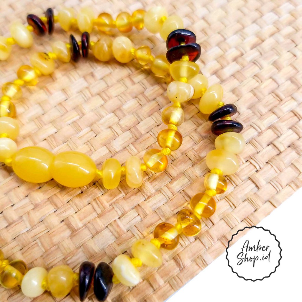 Kalung amber pereda nyeri tumbuh gigi bayi AS67- Amber Shop