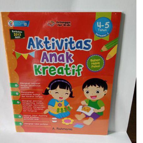 buku aktivitas anak kreatif 4 sampai 5 tahun Erlangga for kids