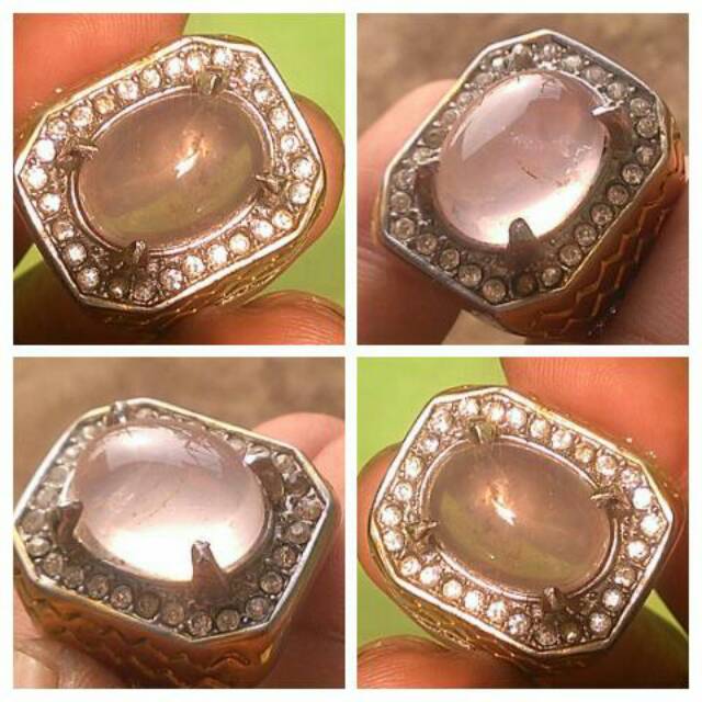 Kecubung Mawar Natural Star Rose Quartz Asli Alam Bukan Sintetic