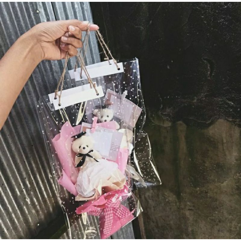 Buket Bunga Palsu Termurah / Buket Bunga Mix Boneka / Buket Boneka / Bucket Bunga Palsu / Bucket Bon