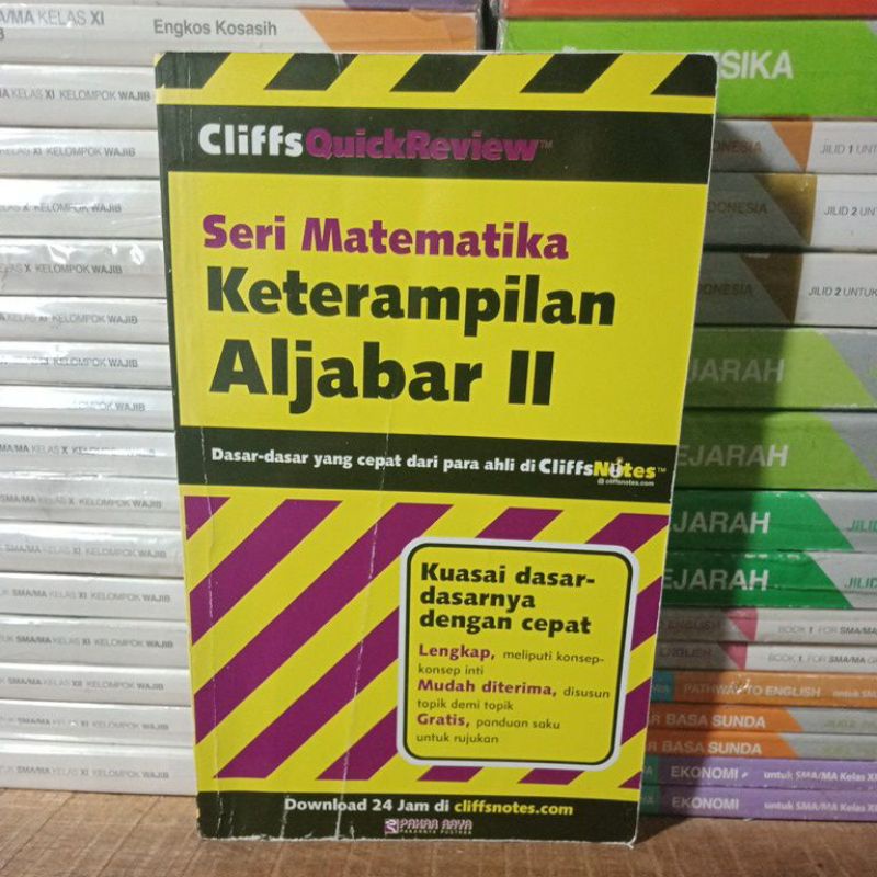 Jual Original Cliffs Quick Review Seri Matematika Keterampilan Aljabar ...