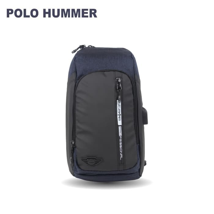 Penawaranspesial Tas slempang Pria impor Polo Hummer - PH 3252- sling bag USB Berkualitas