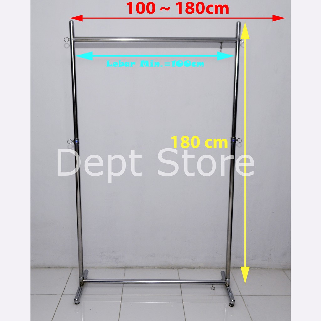 Hanger Gantungan Baju Model Gawangan / Rak Gantung Gawang Gamis Tarik Tengah