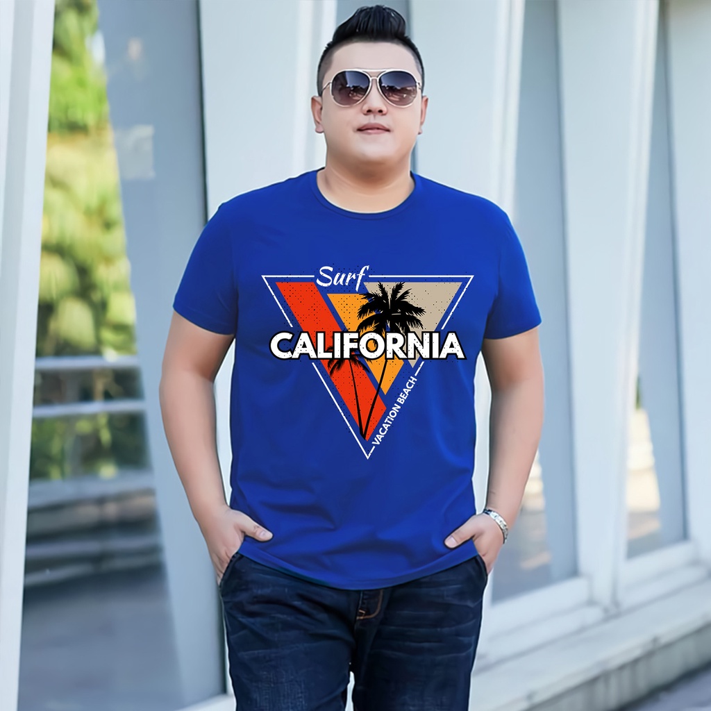 Baju Kaos Pria Jumbo California Tshirt Bigsize XL XXL Distro DTF