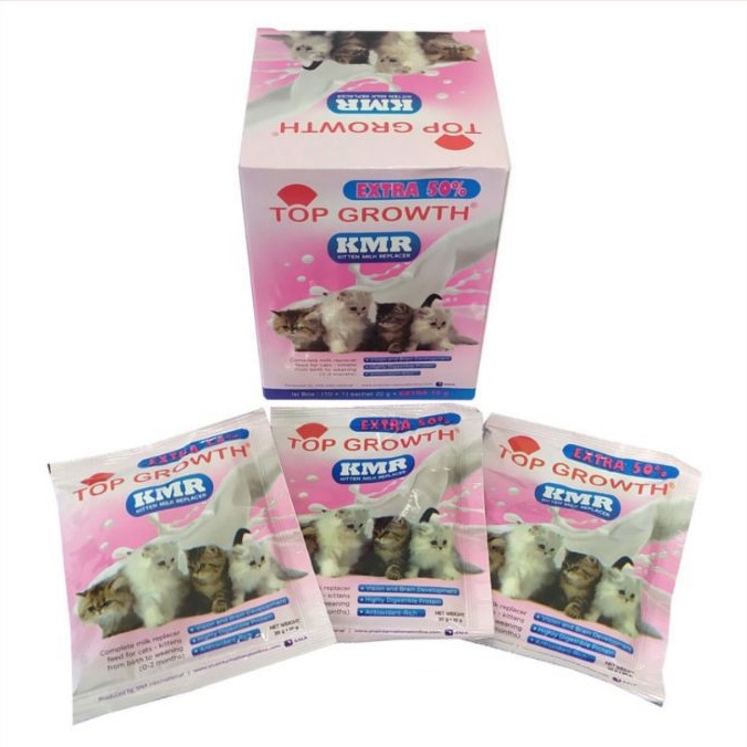 Susu Kucing Baru Lahir Top Growth Kitten Milk Replacer KMR Sachet 30gr