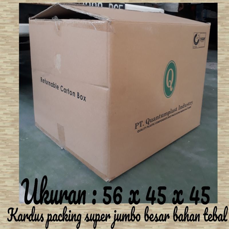 

kardus packing/kardus bekas kondisi 96%masih sangat seperti baru/super jumbo besar/bahan tebal