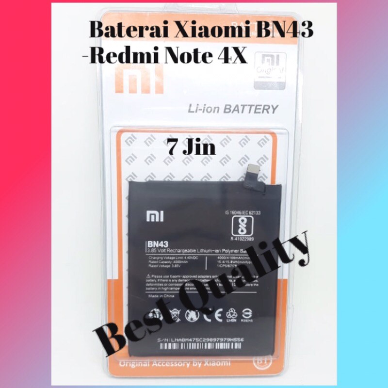 Baterai Batre Battery Xiaomi BN43 Xiaomi Redmi Note4x Xiaomi Redmi Note 4x