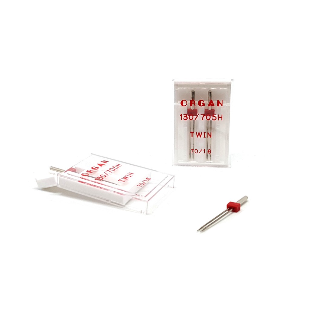 Jarum Kembar - Jarum Ganda - Double Needle 1.6 mm untuk Mesin Jahit Portable merk Organ Needles