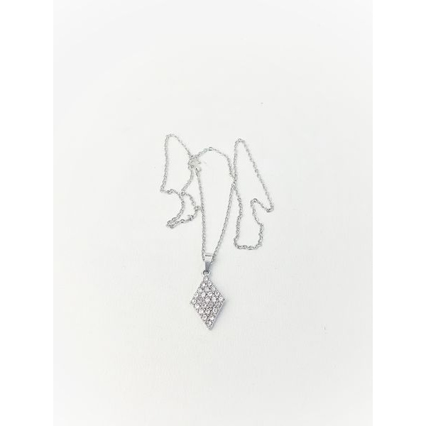 RNL kalung baja / monel original dengan liontin rhodium