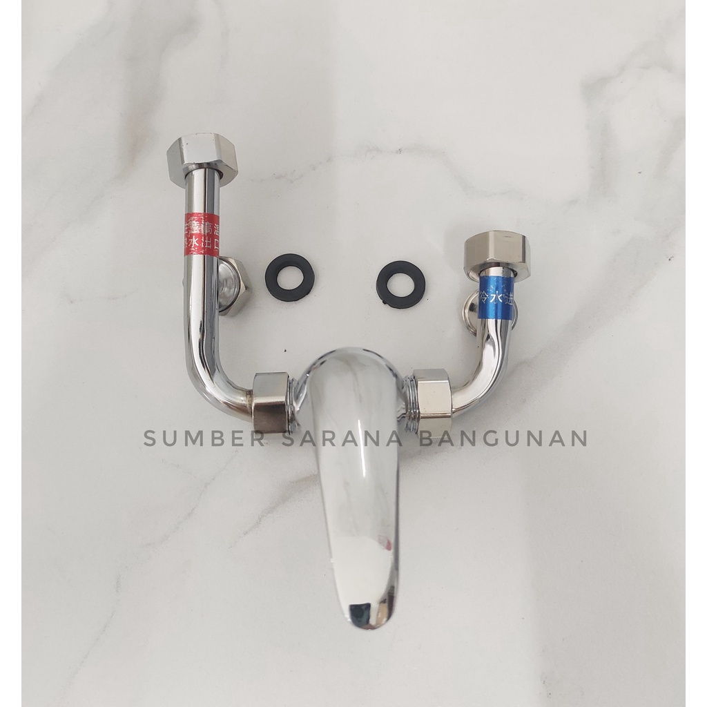 Kran Mixer Water Heater Tanpa Bobok / Kran Panas Instalasi Luar