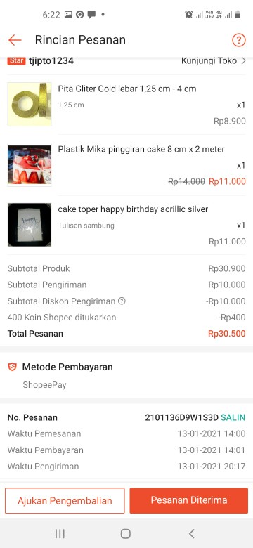 Pita Gliter Gold Lebar 1,25 Cm - 4 Cm