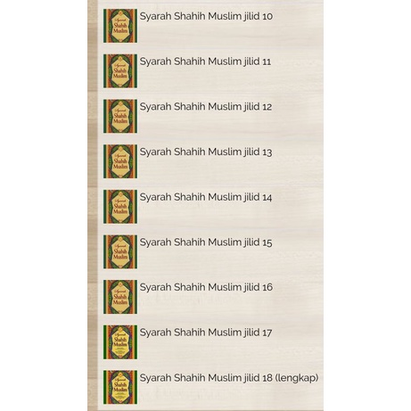 Syarah Shahih Muslim Jilid 10-18 Pustaka Azzam