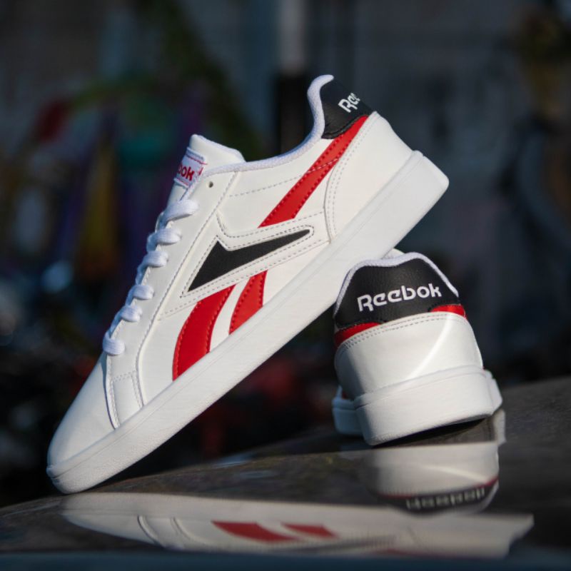 Sepatu Reebok Royal Complete 2 White Red Black Putih Merah Hitam Original