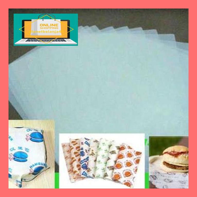 

Pddsavsd Kertas Nasi Polos Medium 25Cm X 27Cm Paper Rice Wrap Burger 500 Lembar Dpddv