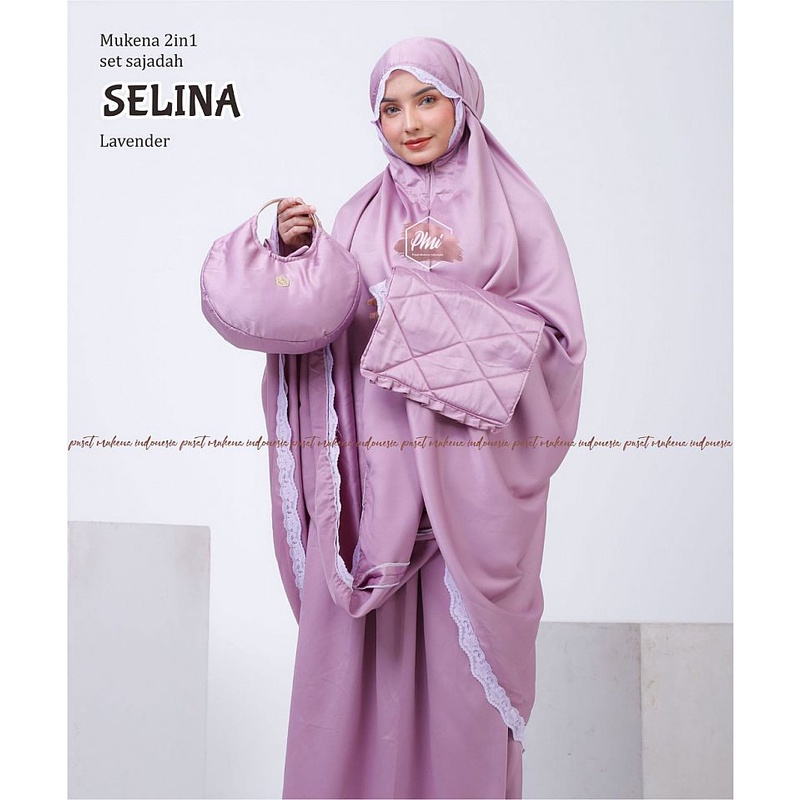 Mukena 2in1 Satin Silk Premium Set Sajadah Tas Pouch Cantik Mukena Polos Elegan Mukena Travel Travel