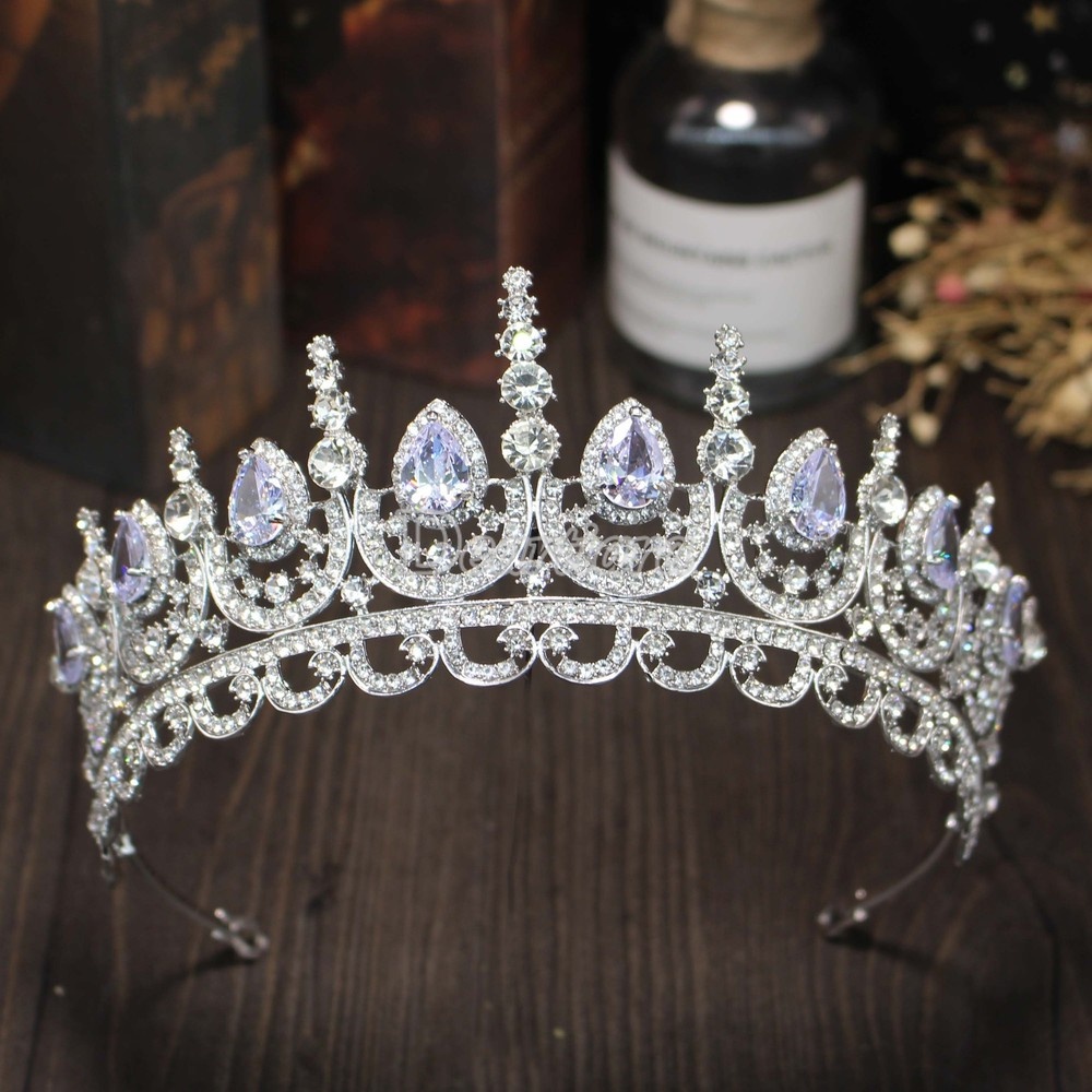 Mahkota Tiara Kristal Zircon Untuk Pernikahan