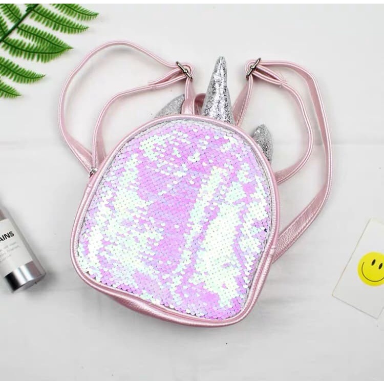 TAS RANSEL BONEKA UNICORN SEQUINS