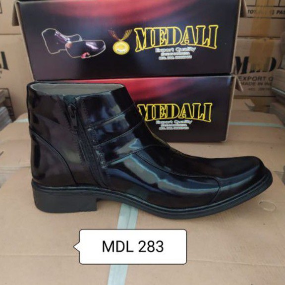 Sepatu kulit pria PDH boots Polri TNI security guard PNS sepatu kerja formal tampil lebih keren