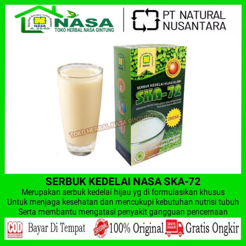 

(COD/BAYAR DI TEMPAT) SKAO SERBUK KACANG KEDELAI NASA HERBAL ALAMI ORIGINAL