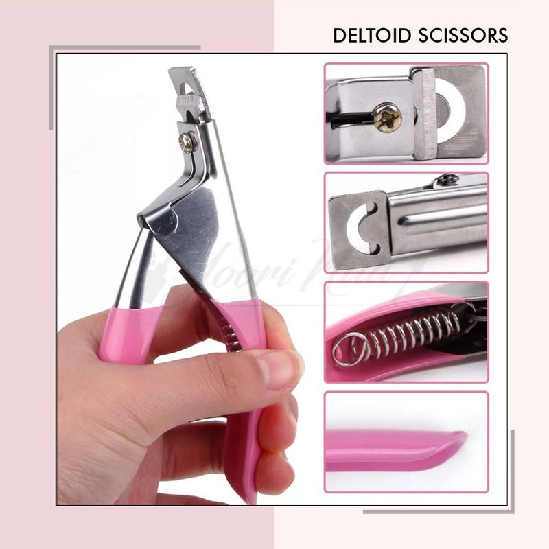 Deltoid scissors gunting kuku palsu pembentuk kuku palsu fake nails false nail clipper