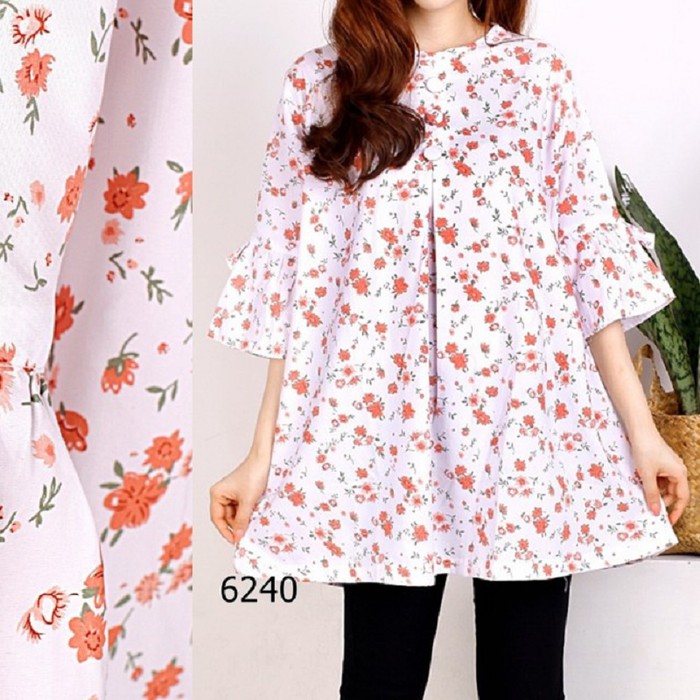 atasan  JUMBO DAISY PUTIH [Baju Atasan Wanita 0128] SEP