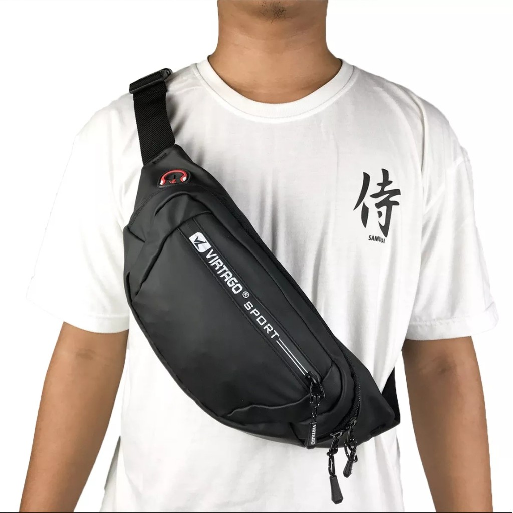 Tas Selempang Anti Air Original Virtago Waistbag Waterproof Tas Slempang Pria