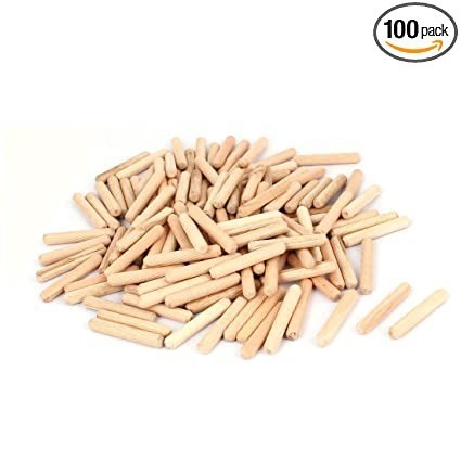 pin dowel kayu 8mm x 40mm pin jointer sambungan kayu 4cm 1pack 100pcs