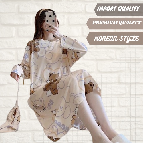2020, Baju Tidur Wanita piyama wanita import korea baju tidur cewek baju tidur all size daster wanit