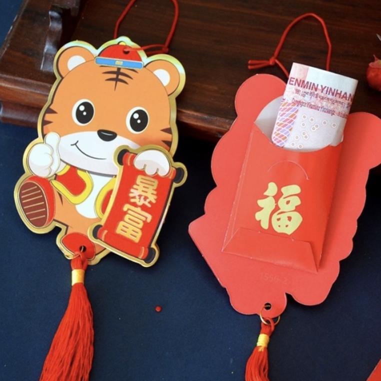 

[PRODUK YA9M9] Gantungan Angpao Hiasan Dekorasi Pohon Meihua Hampers Macan Harimau 2022 Imlek TI0