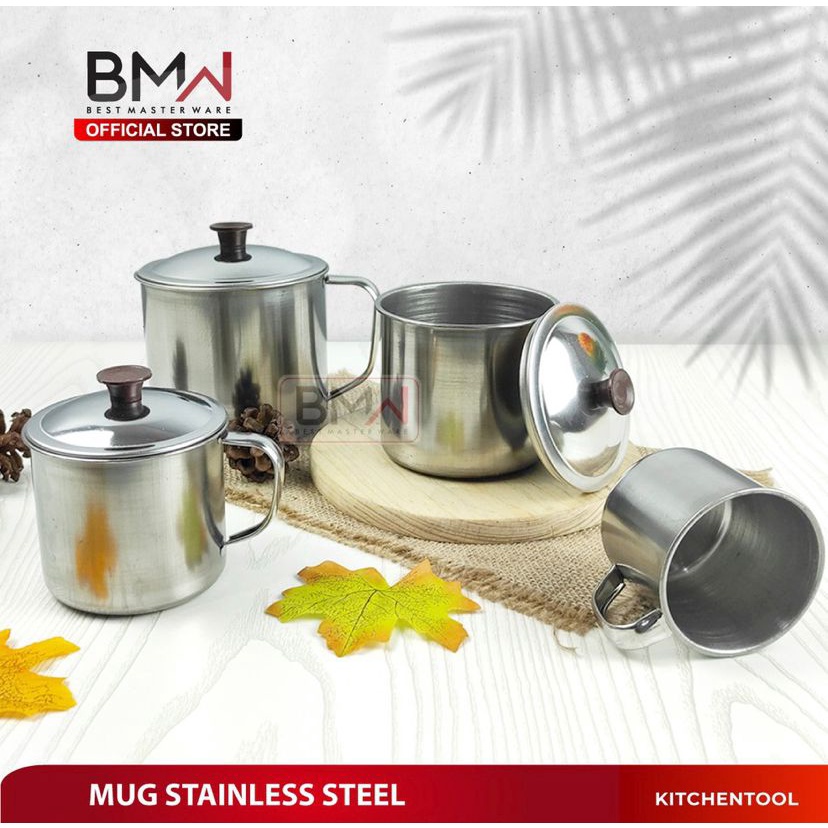 MUG STAINLESS / CANGKIR STAINLESS ISI 10 PCS FREE PACKING DUS VD