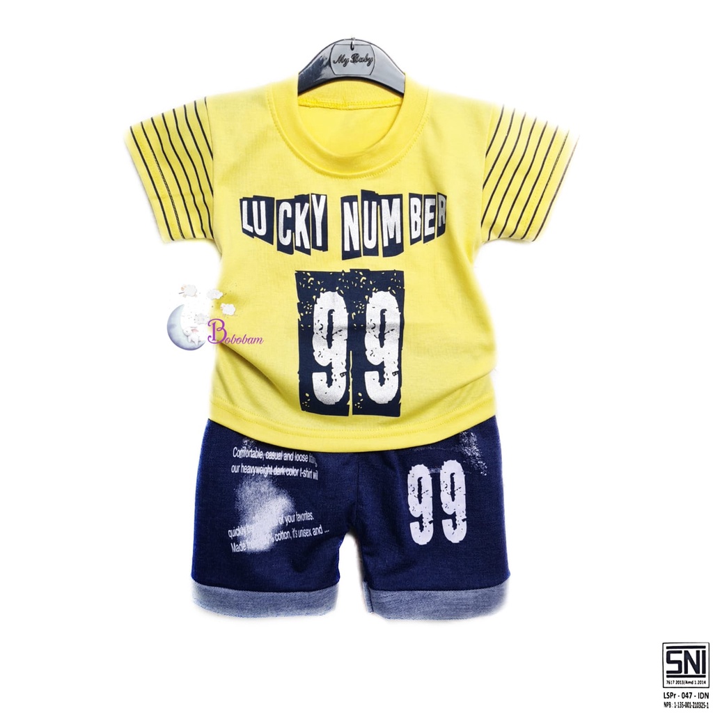 BAJU BAYI LUCKY NUMBER 99 SETELAN ANAK LAKI-LAKI / SETELAN ANAK HARGA GROSIR