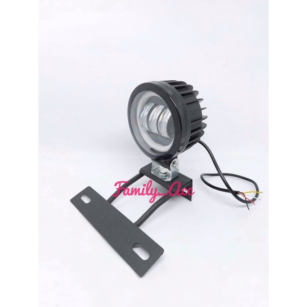 Breket Lampu Tembak Dudukan Plat Nomor Rxk + Lampu Tembak K30 3 Mata Daymaker Bulat Angel Eye RxK