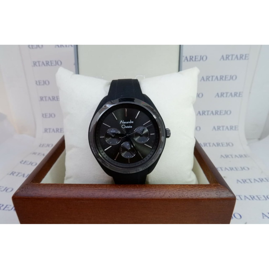 JAM TANGAN WANITA ALEXANDRE CHRISTIE AC 2833 FULL BLACK ORIGINAL
