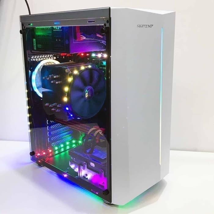 Casing CPU Gaming Armaggeddon Nimitz N7 Tempered Glass Resmi Case ATX