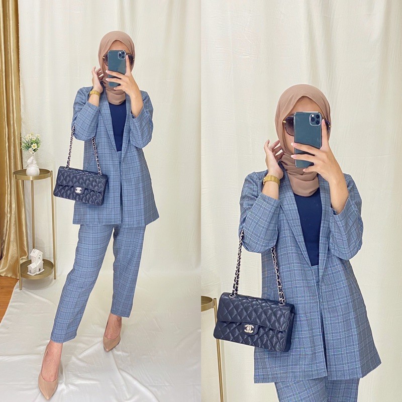 MILEA Set + PANTS zara premium bahan Import / dapat blazer dan celana / BLAZER SET / ONESET