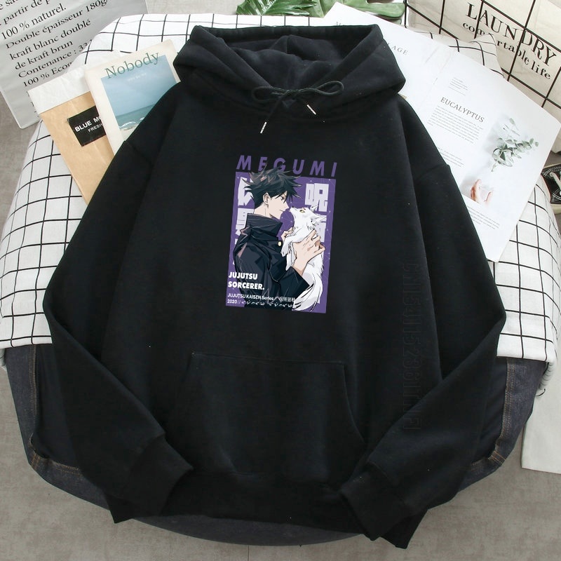 Fushiguro Megumi Hoodie Hoddie Wibu Anime Jujutsu Kaisen Unisex Cowok Cewek