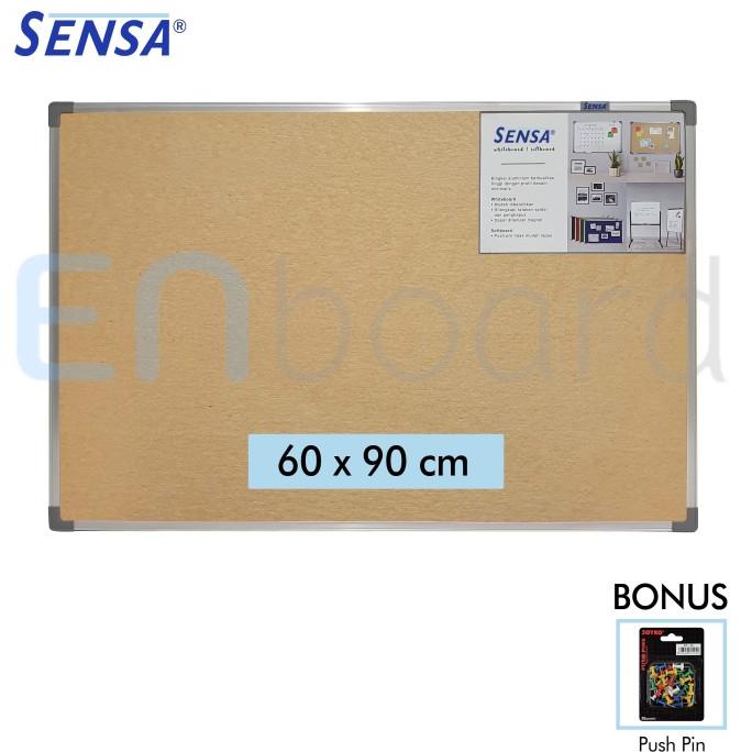 

Softboard Cork Pin Board / Papan Mading Gantung Sensa 60 x 90 cm