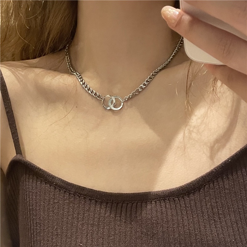 Kalung Rantai Liontin Hati Tersenyum Adjustable Hias Mutiara Imitasi Ala Korea Untuk Wanita