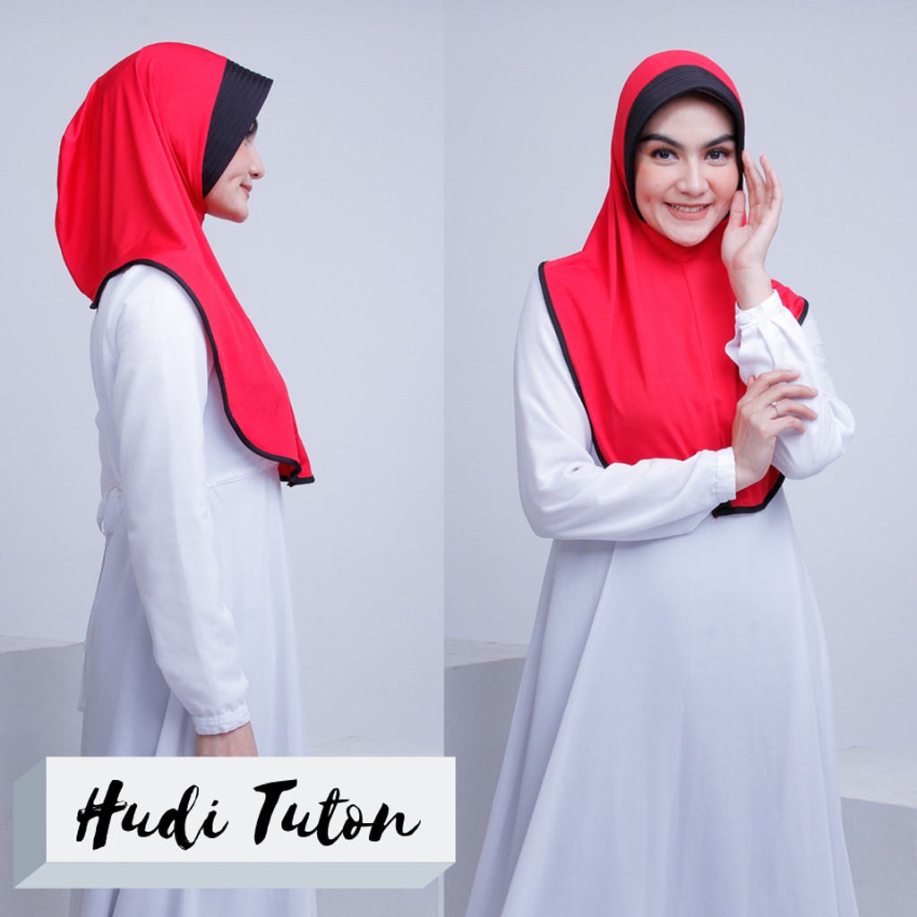 [ HUDI TUTON ] JILBAB INSTAN HIJAB INSTANT KERUDUNG INSTAN | Shopee