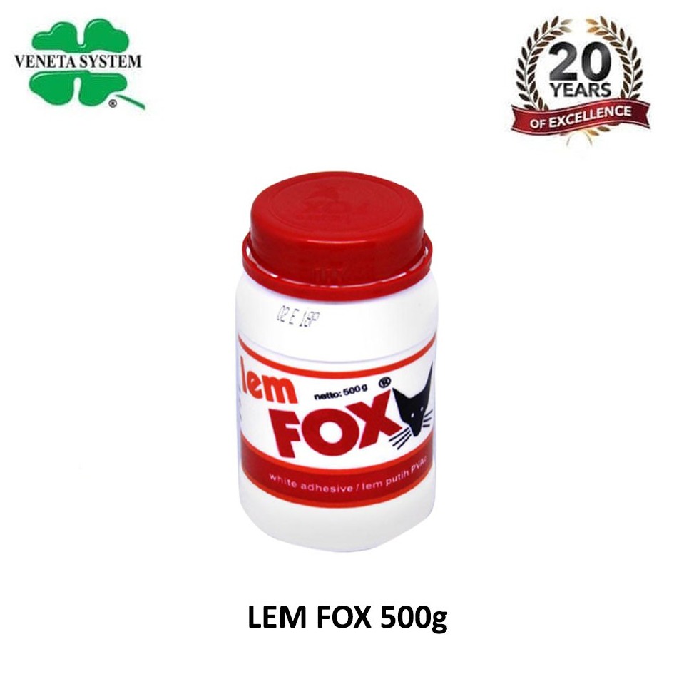 Lem Fox Putih PVAc 500 gr - Bisa untuk Kayu dan Kertas / Slime