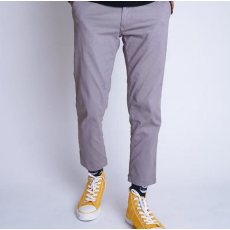 Celana panjang pria cino ankle pants chino dewasa slimfit kain melar