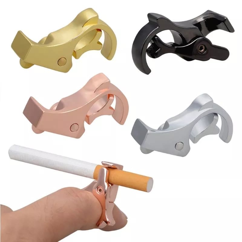 Holder Rokok Model Cincin / Clip Rokok Metal