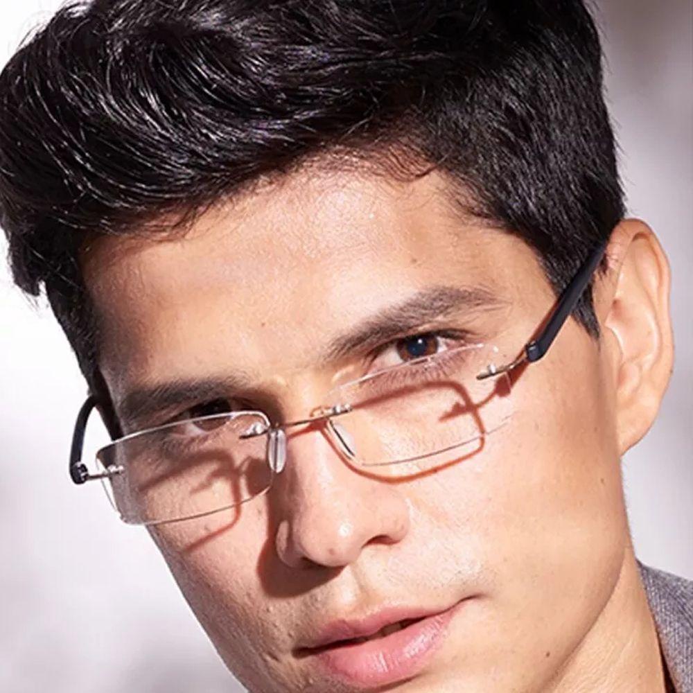 Mxbeauty Kacamata Presbyopia Pria Wanita Anti-Letih Elastis Frame Tontonan Baca Pembesaran Anti Radiasi Tanpa Bingkai Hyperopia Eyewear