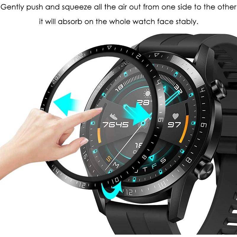 3pcs Film Pelindung Layar Full Edge Lengkung Untuk Huawei watch 3 pro GT2 GT3 42mm 46mm GT2e GT runner Honor Magic2 GS3