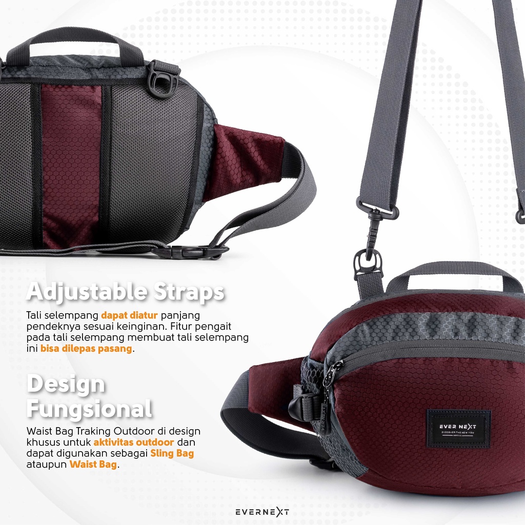 Tas Selempang Pria TRACKING OUTDOOR Waist Bag Tas Gatung Outdoor