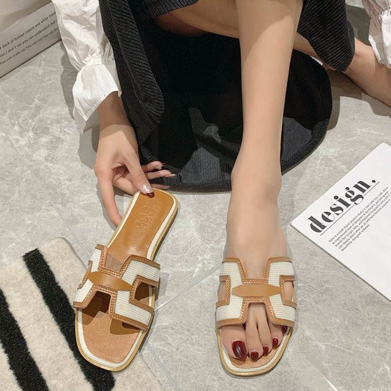 9018 2Tone Oran Sandal Wanita Import Sendal Murah