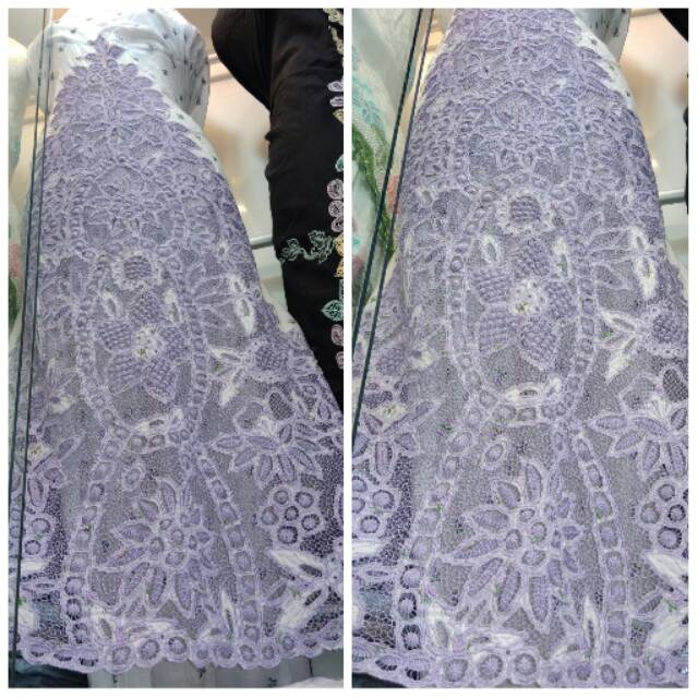 Mukena paris kerancang punggung mesin hitam